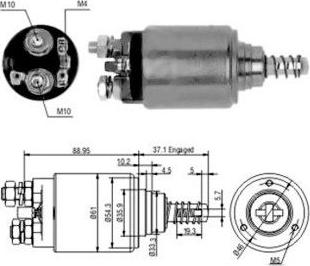 Hoffer 46186 - Магнитен превключвател, стартер vvparts.bg