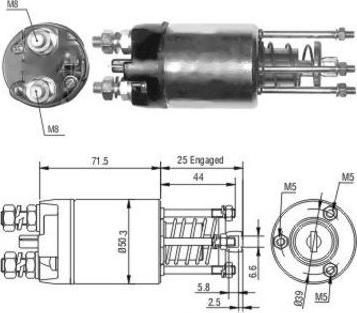 Hoffer 46188 - Магнитен превключвател, стартер vvparts.bg