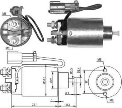 Hoffer 46125 - Магнитен превключвател, стартер vvparts.bg