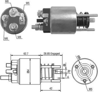 Hoffer 46128 - Магнитен превключвател, стартер vvparts.bg