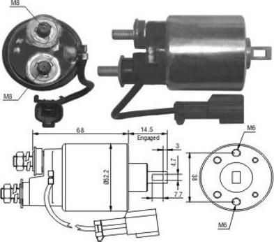 Hoffer 46175 - Магнитен превключвател, стартер vvparts.bg