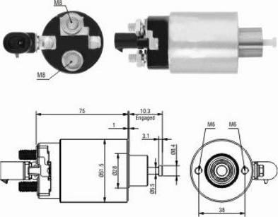 Hoffer 46172 - Магнитен превключвател, стартер vvparts.bg