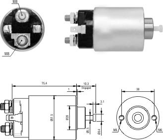 Hoffer 46305 - Магнитен превключвател, стартер vvparts.bg