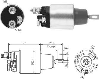 Hoffer 6646286 - Магнитен превключвател, стартер vvparts.bg