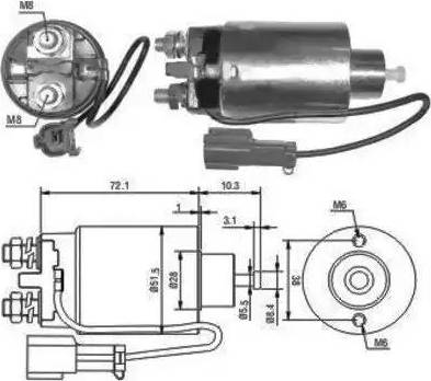 Hoffer 6646096 - Магнитен превключвател, стартер vvparts.bg