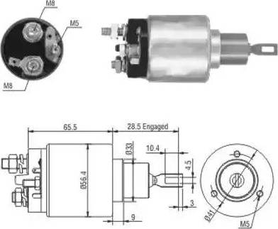 Hoffer 6646019 - Магнитен превключвател, стартер vvparts.bg