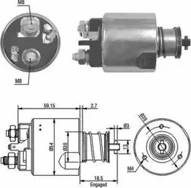 Hoffer 6646087 - Магнитен превключвател, стартер vvparts.bg