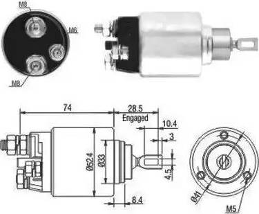 Hoffer 6646034 - Магнитен превключвател, стартер vvparts.bg