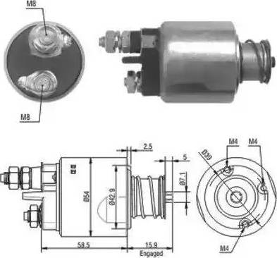 Hoffer 6646020 - Магнитен превключвател, стартер vvparts.bg