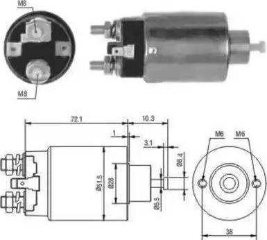 Hoffer 6646027 - Магнитен превключвател, стартер vvparts.bg