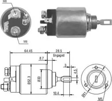 Hoffer 6646071 - Магнитен превключвател, стартер vvparts.bg