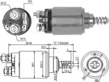 Hoffer 6646192 - Магнитен превключвател, стартер vvparts.bg