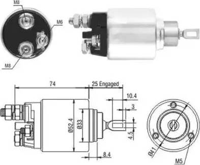 Hoffer 6646144 - Магнитен превключвател, стартер vvparts.bg