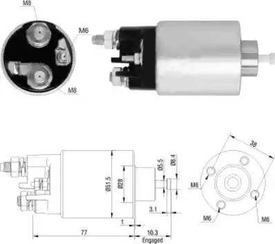 Hoffer 6646157 - Магнитен превключвател, стартер vvparts.bg