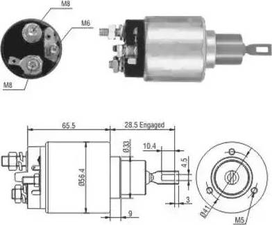 Hoffer 6646164 - Магнитен превключвател, стартер vvparts.bg