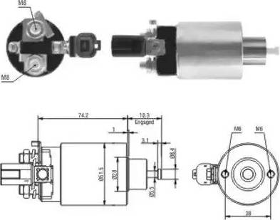 Hoffer 6646161 - Магнитен превключвател, стартер vvparts.bg