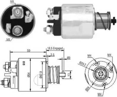 Hoffer 6646168 - Магнитен превключвател, стартер vvparts.bg