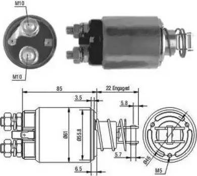 Hoffer 6646119 - Магнитен превключвател, стартер vvparts.bg