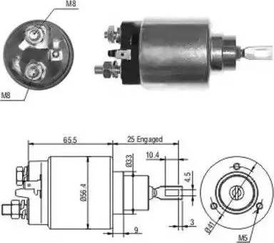 Hoffer 6646115 - Магнитен превключвател, стартер vvparts.bg