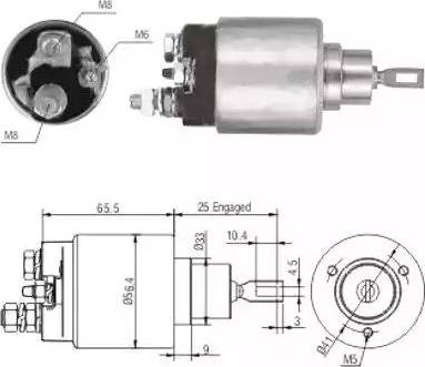 Hoffer 6646117 - Магнитен превключвател, стартер vvparts.bg