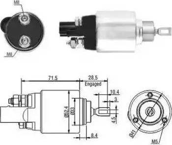 Hoffer 6646181 - Магнитен превключвател, стартер vvparts.bg