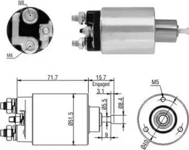 Hoffer 6646182 - Магнитен превключвател, стартер vvparts.bg