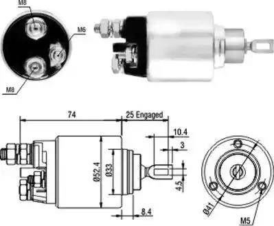 Hoffer 6646129 - Магнитен превключвател, стартер vvparts.bg