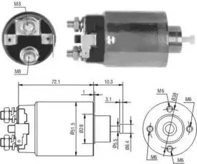 Hoffer 6646124 - Магнитен превключвател, стартер vvparts.bg