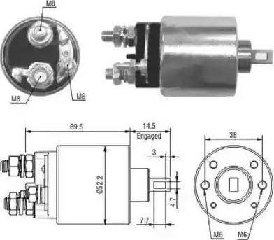 Hoffer 6646122 - Магнитен превключвател, стартер vvparts.bg