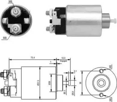 Hoffer 6646178 - Магнитен превключвател, стартер vvparts.bg