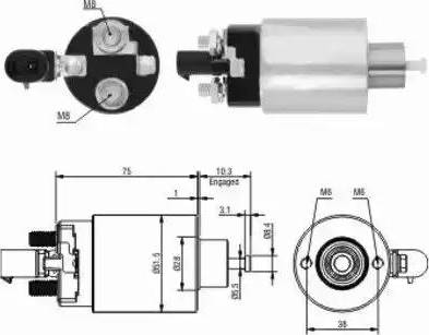 Hoffer 6646172 - Магнитен превключвател, стартер vvparts.bg