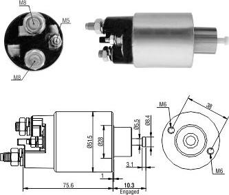 Hoffer 6646263 - Магнитен превключвател, стартер vvparts.bg