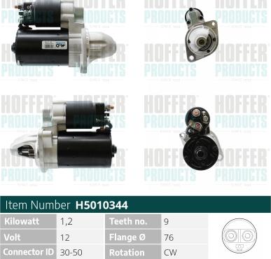 Hoffer H5010344 - Стартер vvparts.bg