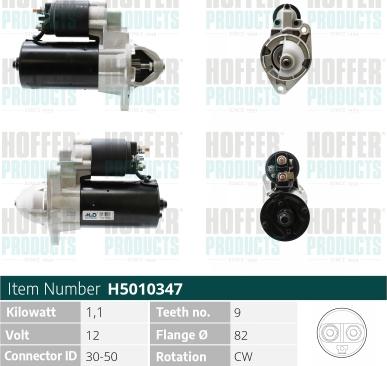 Hoffer H5010347 - Стартер vvparts.bg