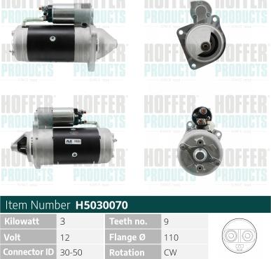 Hoffer H5010372 - Стартер vvparts.bg