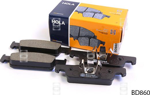 Hola BD860 - Комплект спирачно феродо, дискови спирачки vvparts.bg