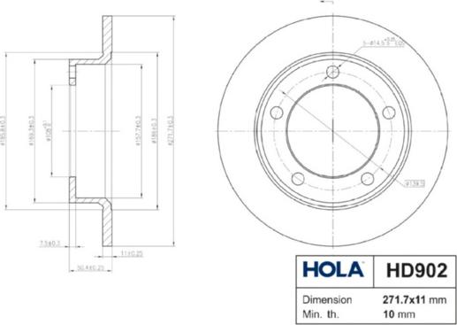 Hola HD902 - Спирачен диск vvparts.bg