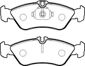 HSB Gold HP9557 - Комплект спирачно феродо, дискови спирачки vvparts.bg