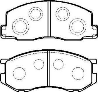 HSB Gold HP9095 - Комплект спирачно феродо, дискови спирачки vvparts.bg