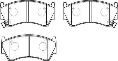 HSB Gold HP9070 - Комплект спирачно феродо, дискови спирачки vvparts.bg