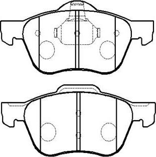 HSB Gold HP9077 - Комплект спирачно феродо, дискови спирачки vvparts.bg