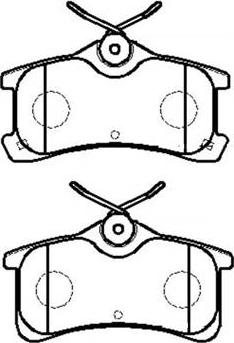 HSB Gold HP9147 - Комплект спирачно феродо, дискови спирачки vvparts.bg