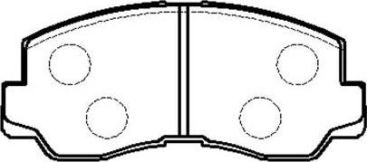 ADVICS-SEA D1N027T - Комплект спирачно феродо, дискови спирачки vvparts.bg