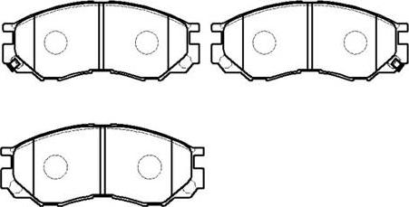 HSB Gold HP9274 - Комплект спирачно феродо, дискови спирачки vvparts.bg