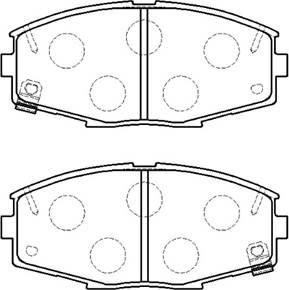 HSB Gold HP9798 - Комплект спирачно феродо, дискови спирачки vvparts.bg