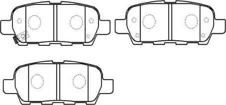 HSB Gold HP9705 - Комплект спирачно феродо, дискови спирачки vvparts.bg