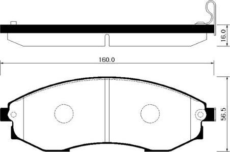 HSB Gold HP4003 - Комплект спирачно феродо, дискови спирачки vvparts.bg