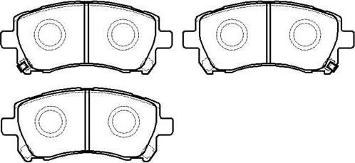 HSB Gold HP5044 - Комплект спирачно феродо, дискови спирачки vvparts.bg