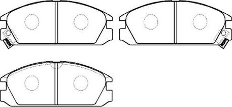 HSB Gold HP5059 - Комплект спирачно феродо, дискови спирачки vvparts.bg