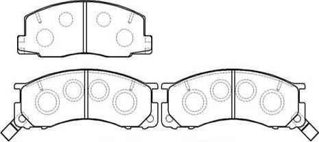 HSB Gold HP5066 - Комплект спирачно феродо, дискови спирачки vvparts.bg